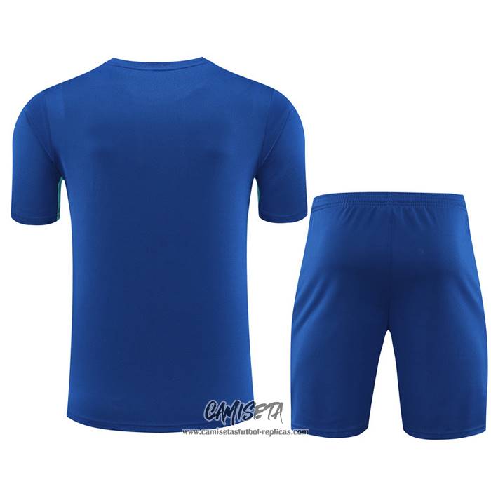 Chandal del Barcelona 2023-2024 Manga Corta Azul - Pantalon Corto